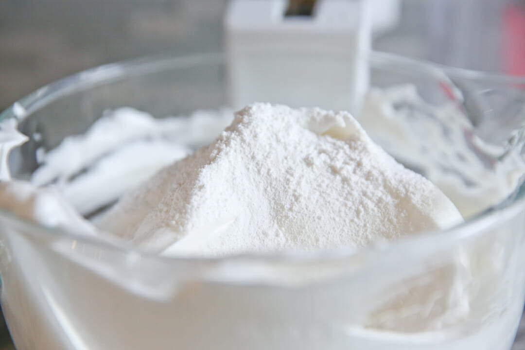 Folding Dry Ingredients into Eggs