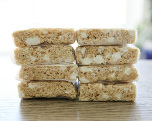 wrapped rice krispie treats