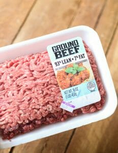package of ground beef