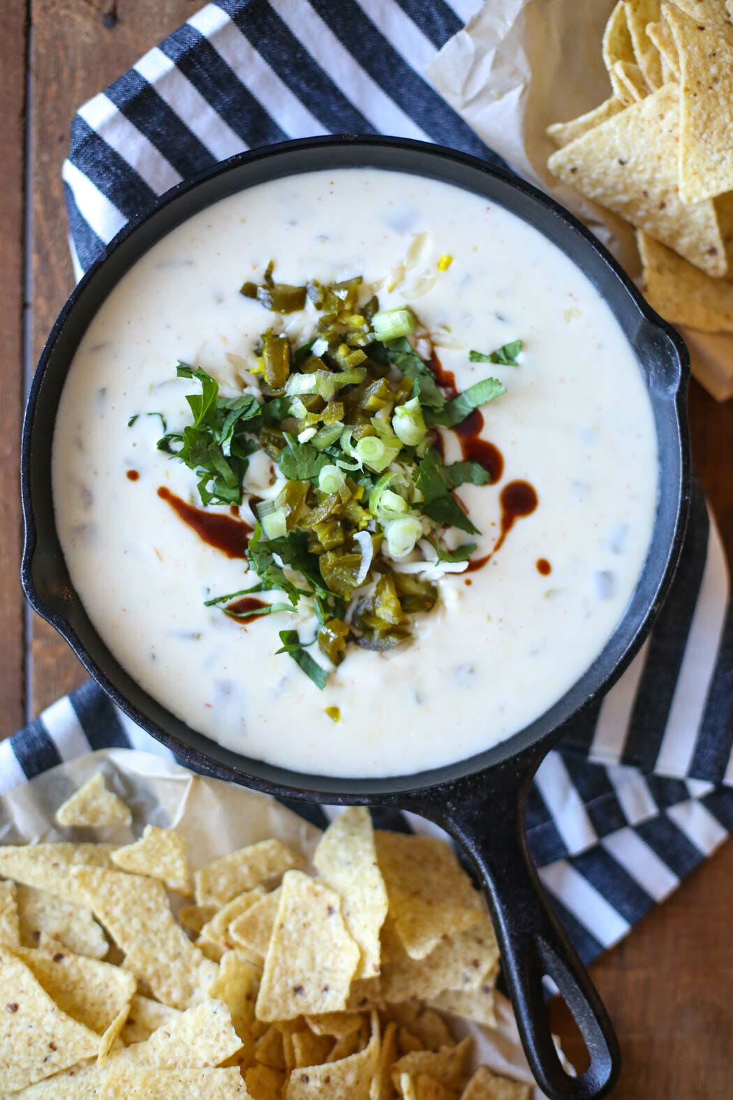 The Ultimate Queso from Our best bites (overhead shot)