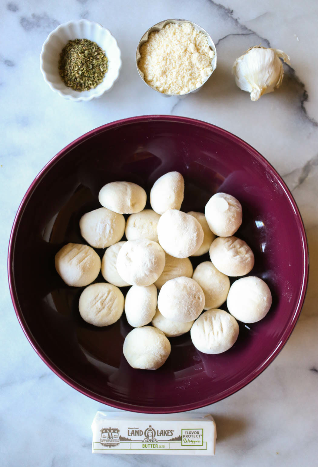 Ingredients for Garlic Parmesan Rolls from Our Best Bites