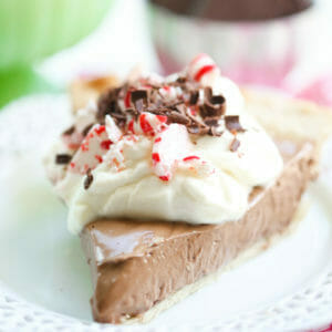 Peppermint French Silk Pie