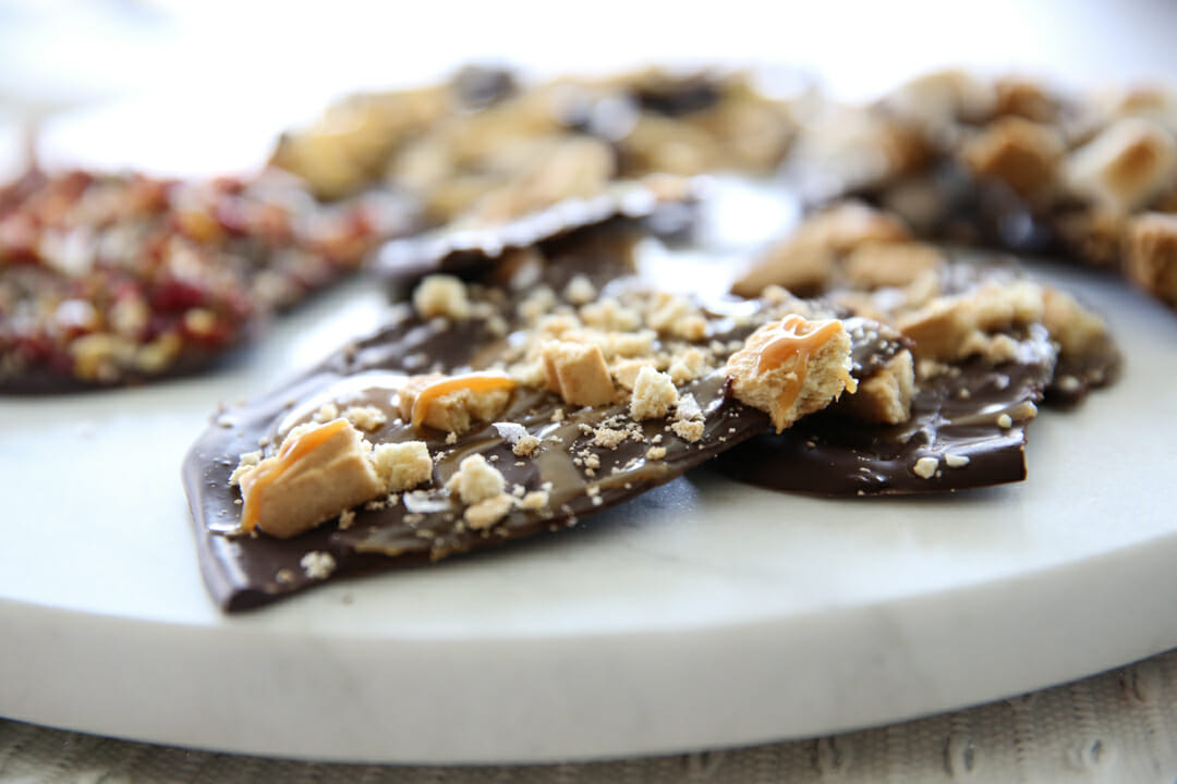 Chocolate Bark on plate