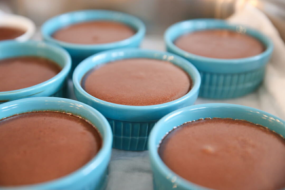 chocolate peppermint creme brulee baked
