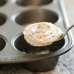 poached egg in muffin tin