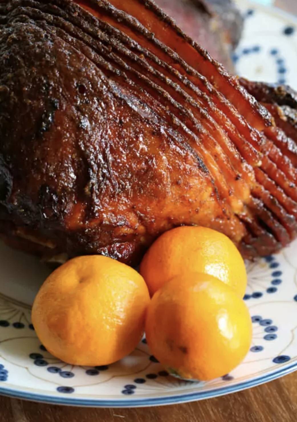 orange glazed ham