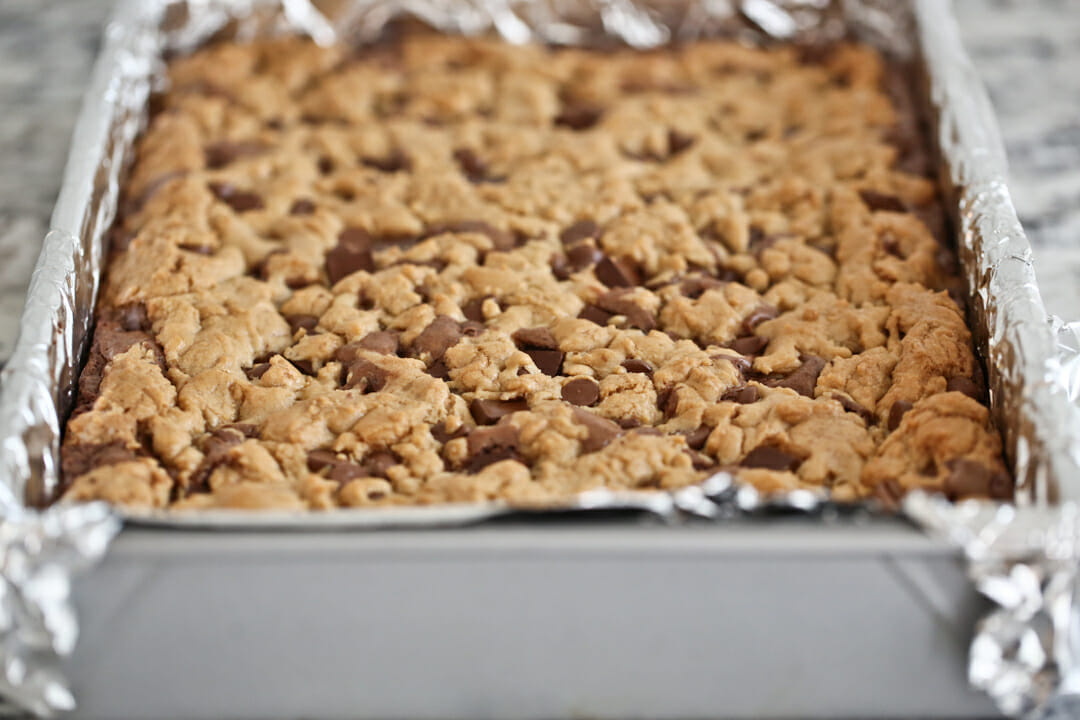 brookie recipe baked in pan