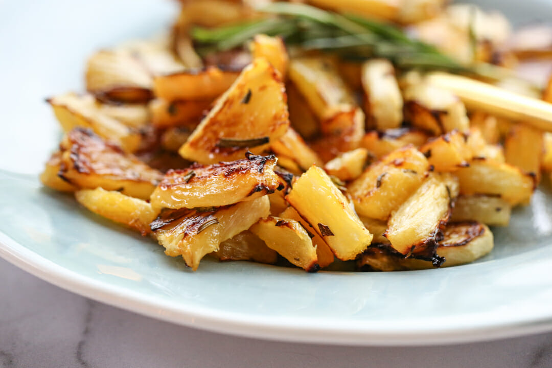 chunks of roasted pineapple