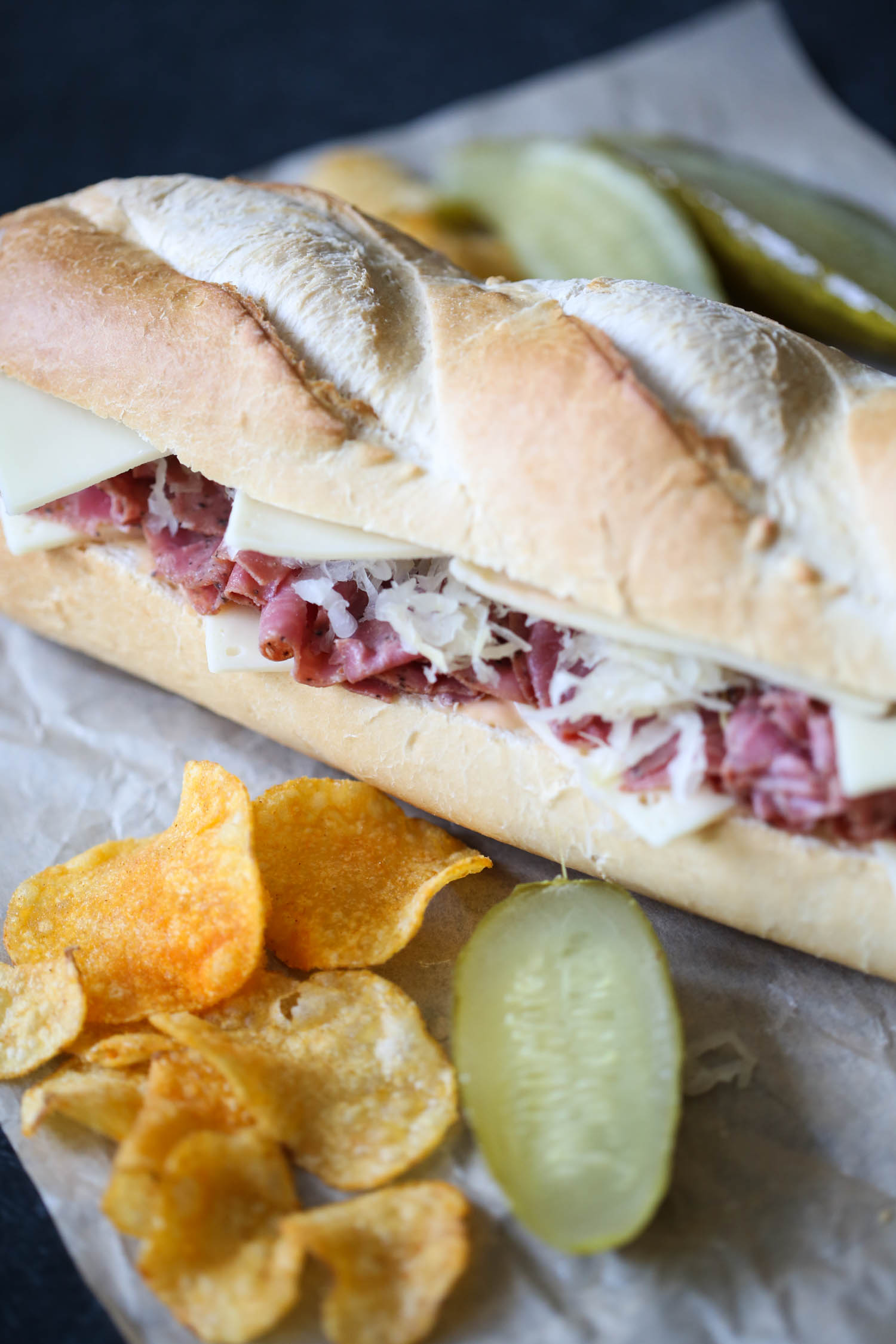 Reuben party sub from our best bites