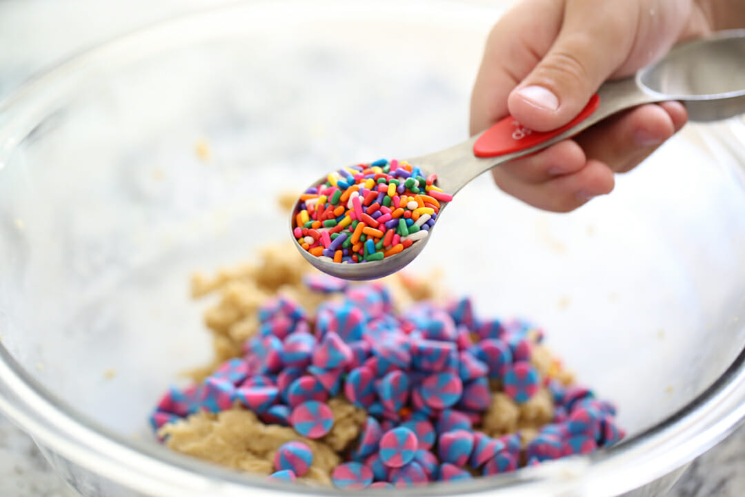 sprinkles in measuring spoon