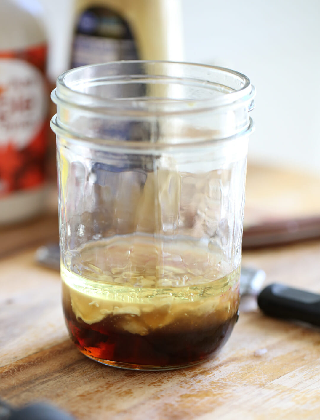 Fall Mason Jar Salad with Maple Cider Vinaigrette - Detoxinista