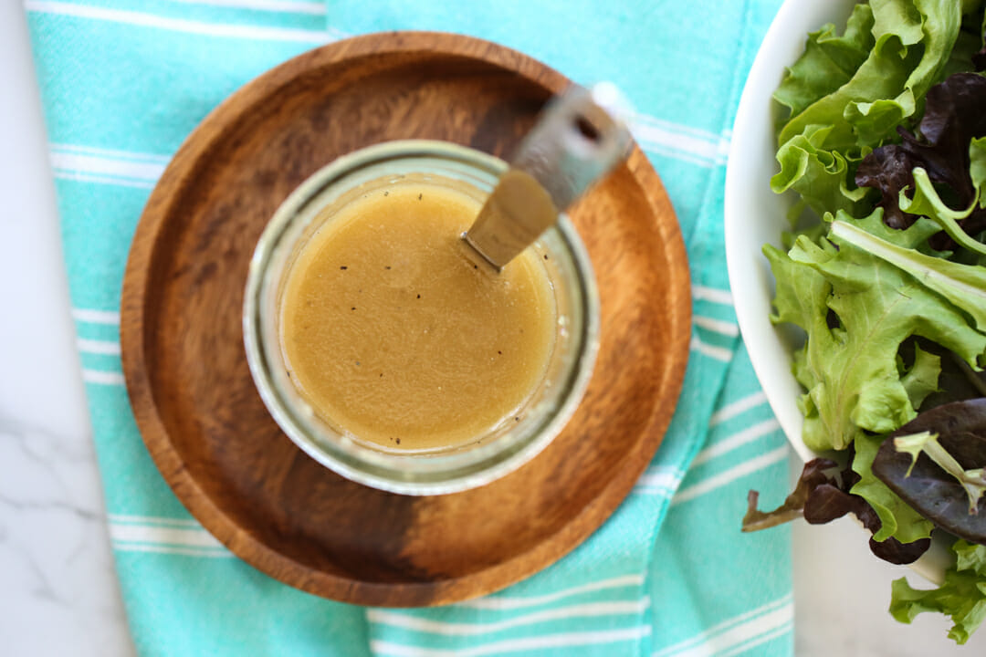 Salad dressing in a jar