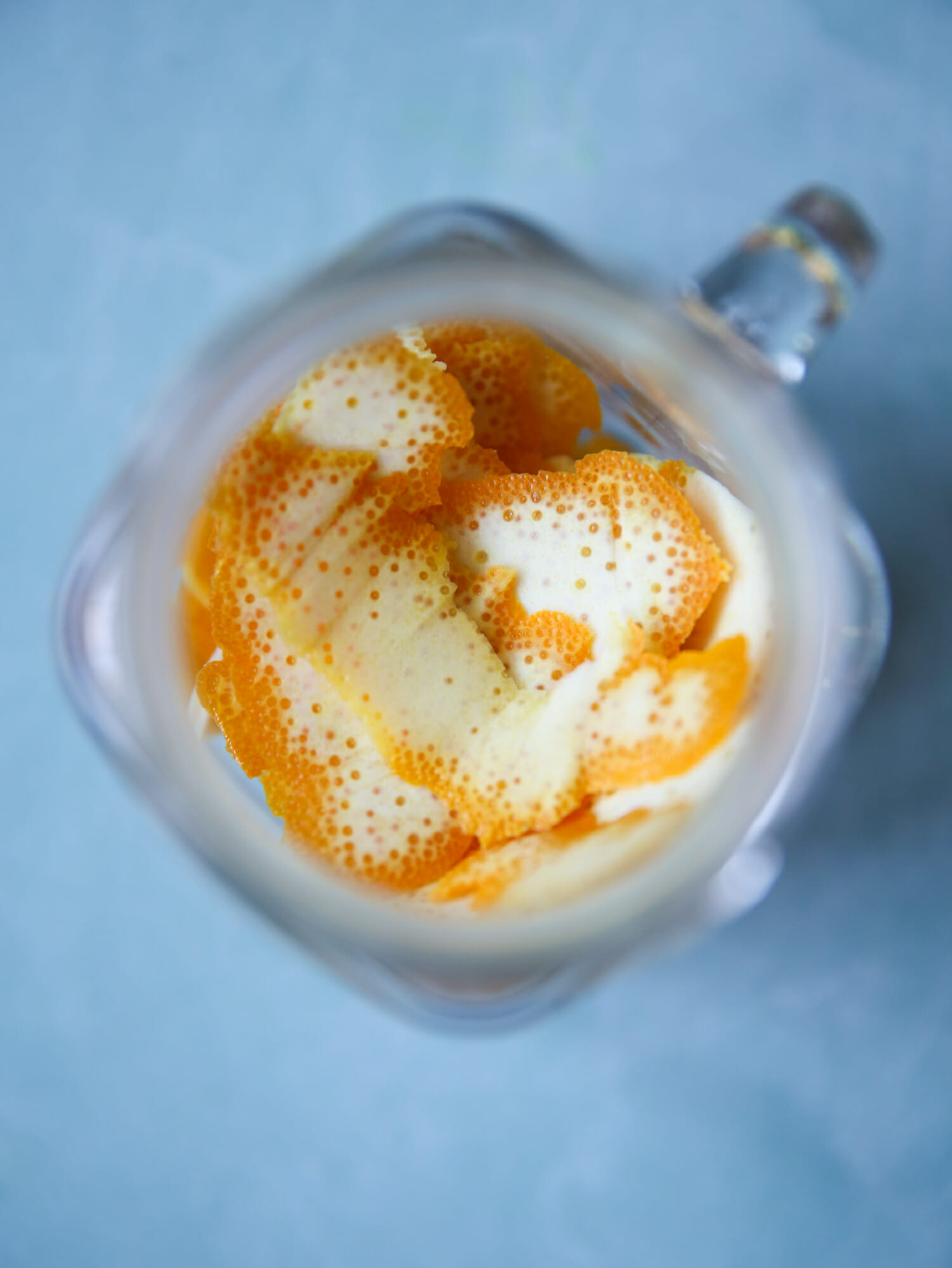 orange peels in a jar