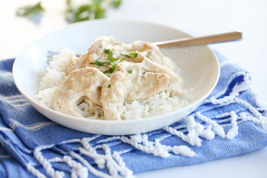 Crockpot Green Chile Chicken • The Pinning Mama