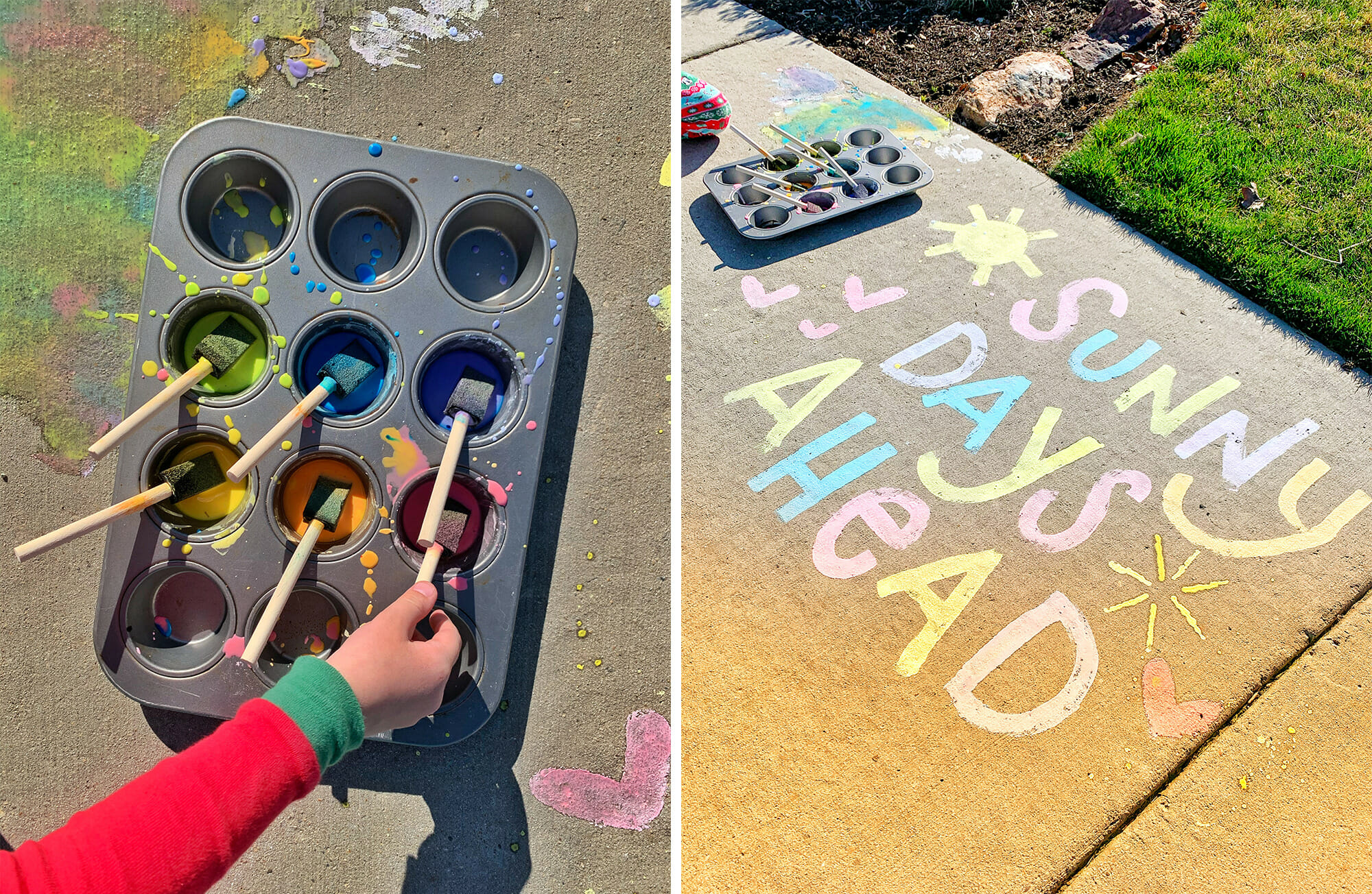 Easy DIY Sidewalk Chalk Paint - Our Best Bites