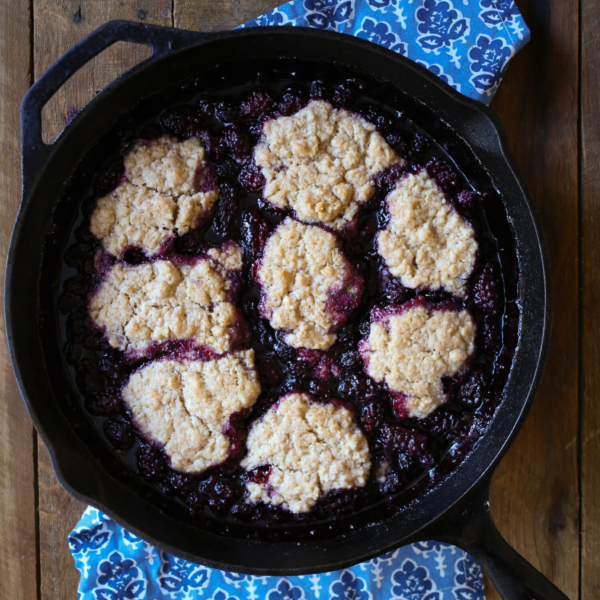 Skillet Blackberry Cobbler - Our Best Bites