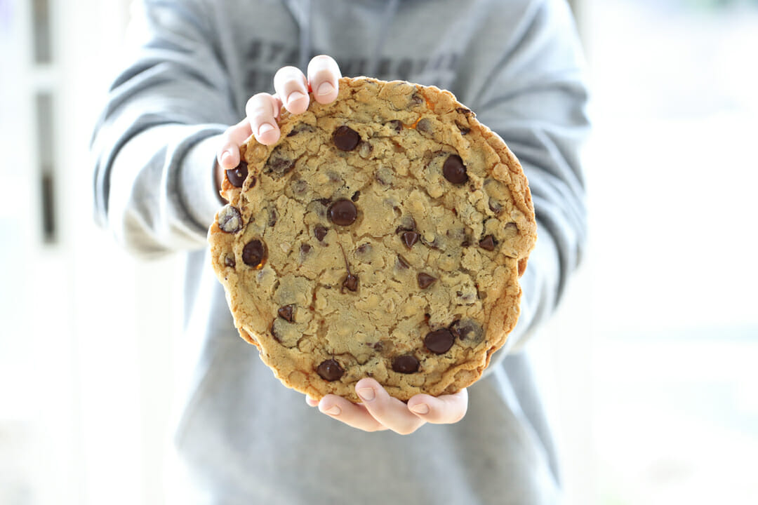 Big Giant Chocolate Chip Cookie - Our Best Bites