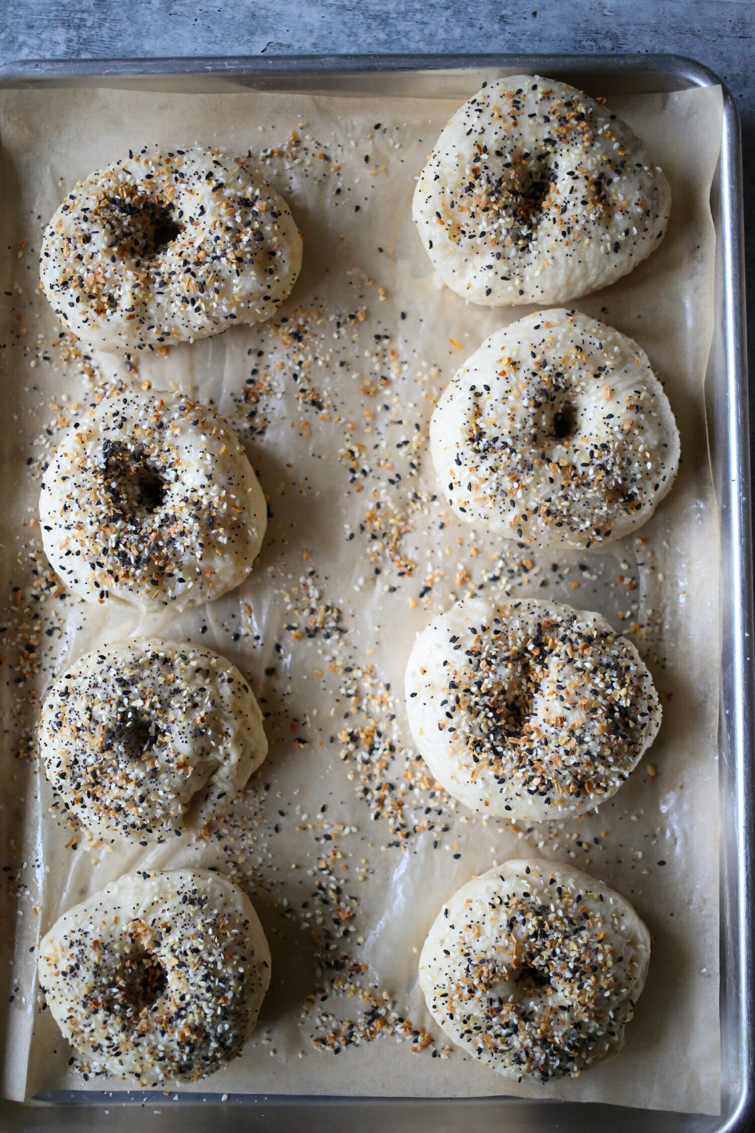 bagels ready for baking