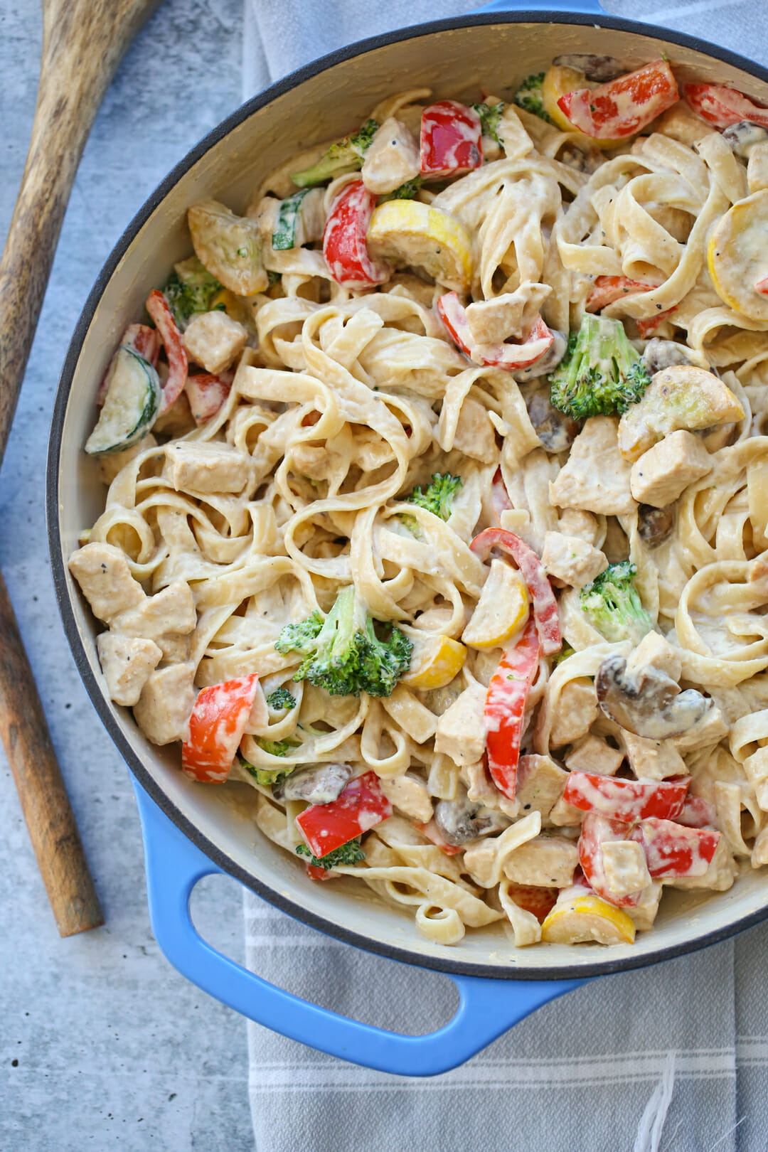 chicken teriyaki pasta in pan