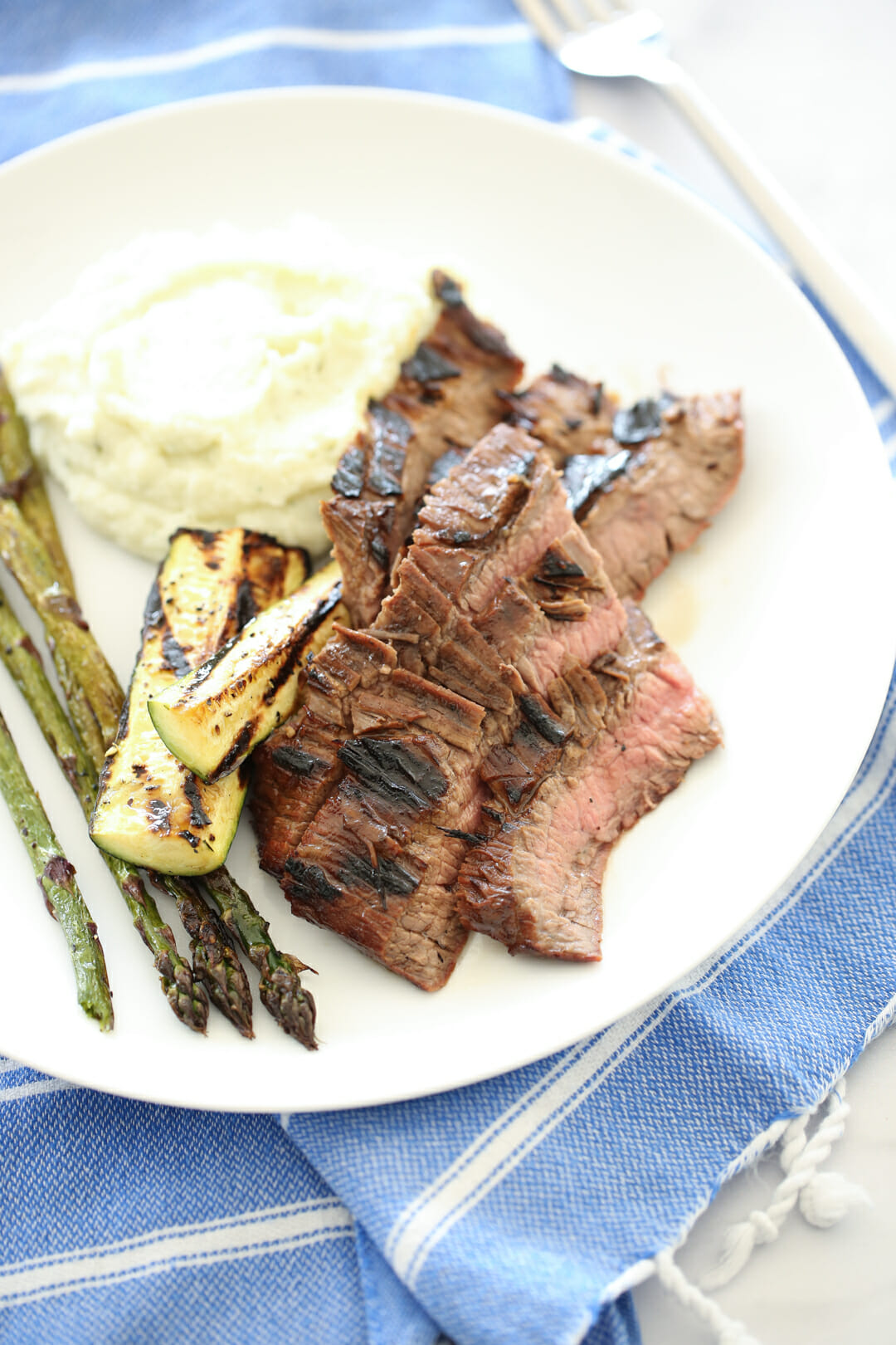 plated steak