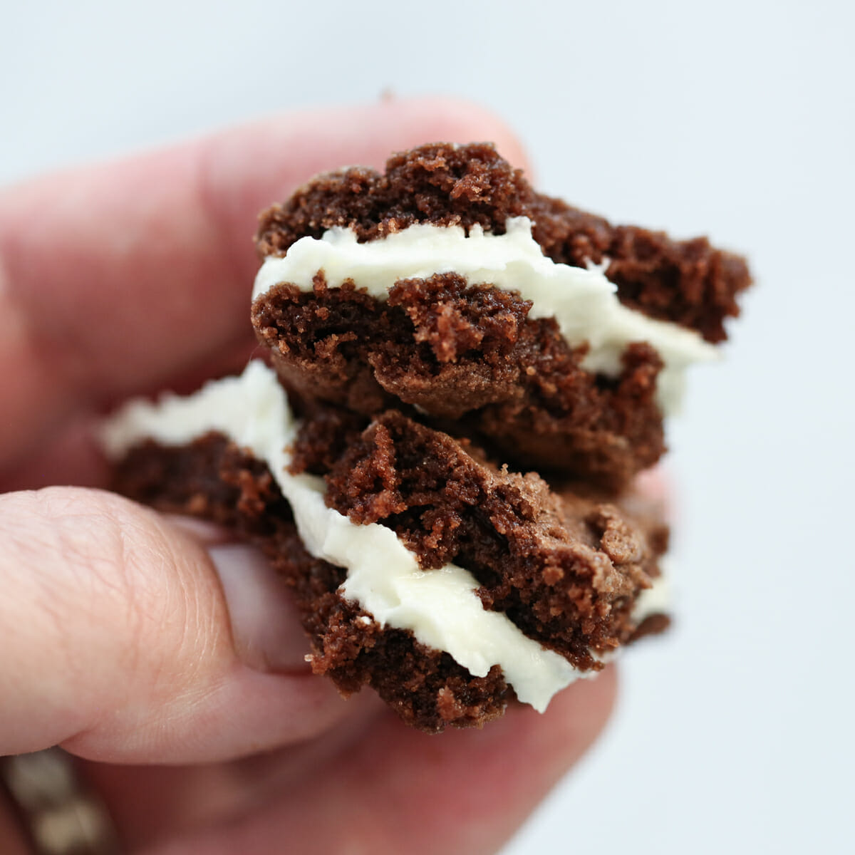 inside of hoomemade oreo cookie