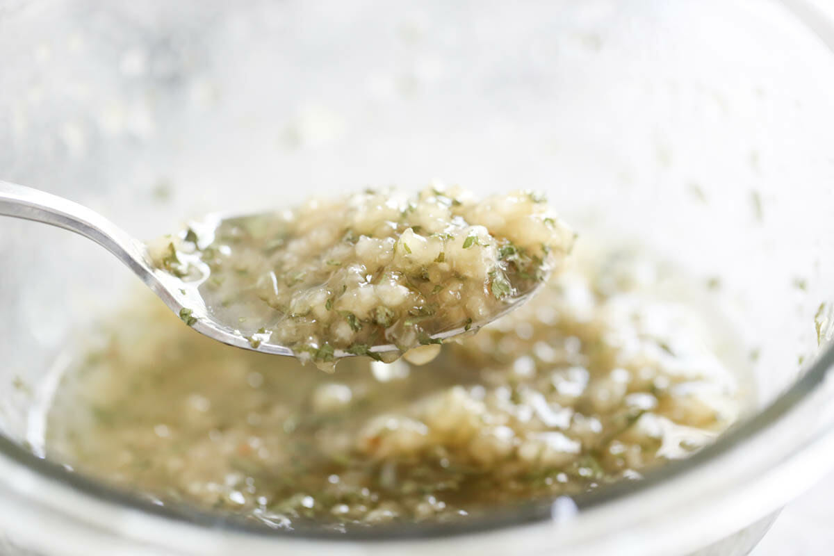 Garlic Marinade in bowl