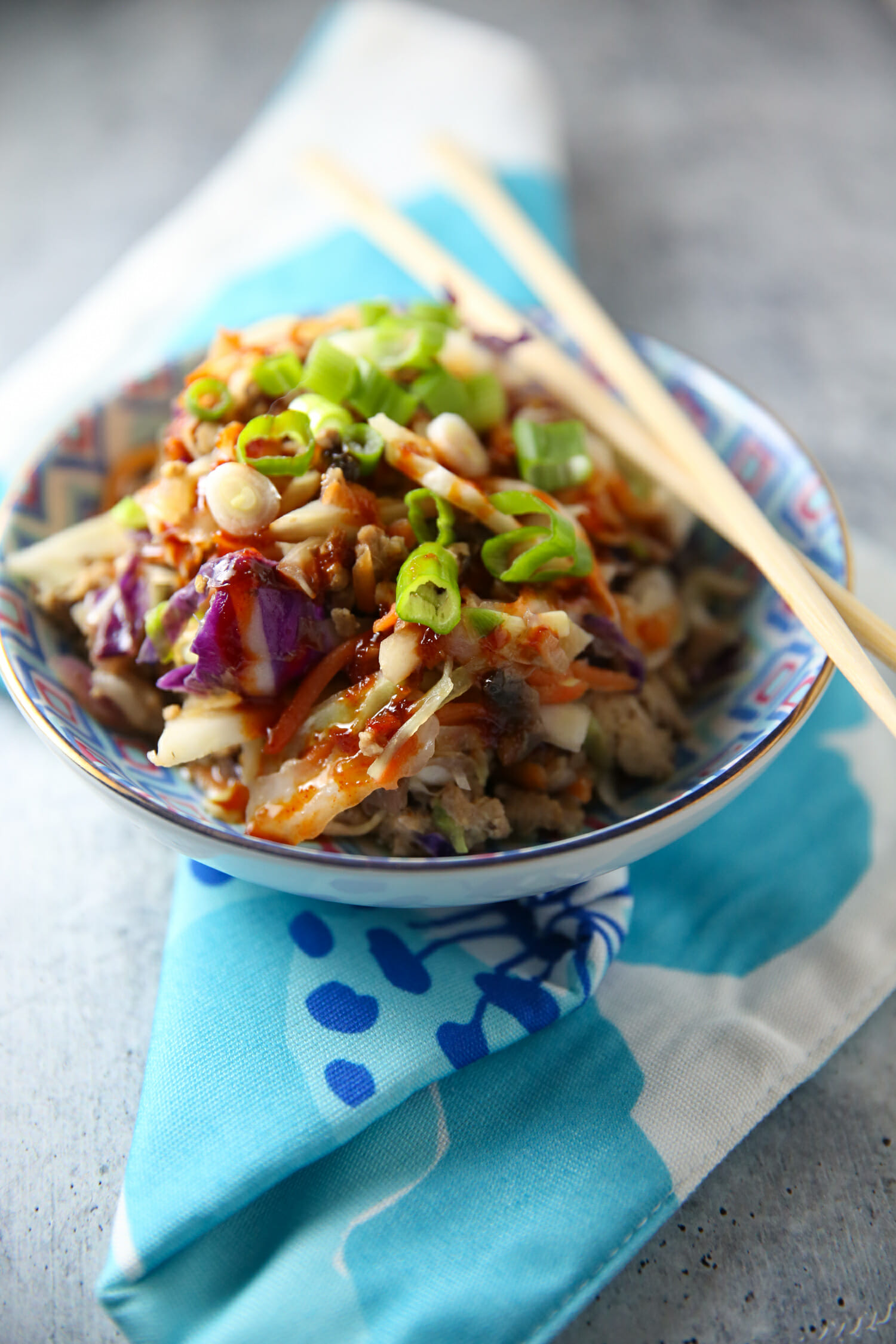 egg roll in a bowl from our best bites