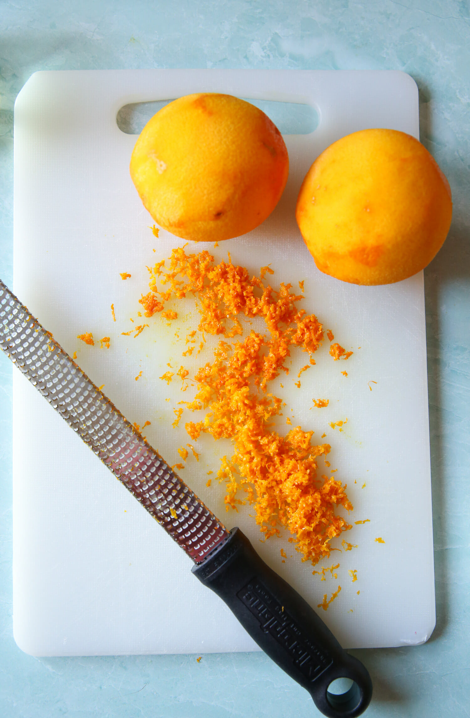 zested oranges