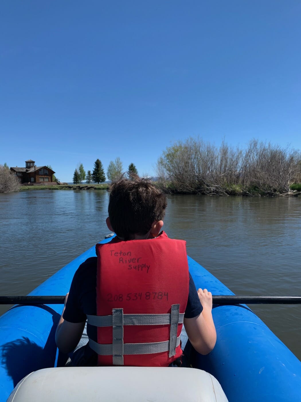 floating the Teton River in Driggs, Idaho