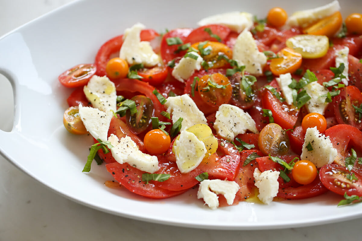 layered caprese salad