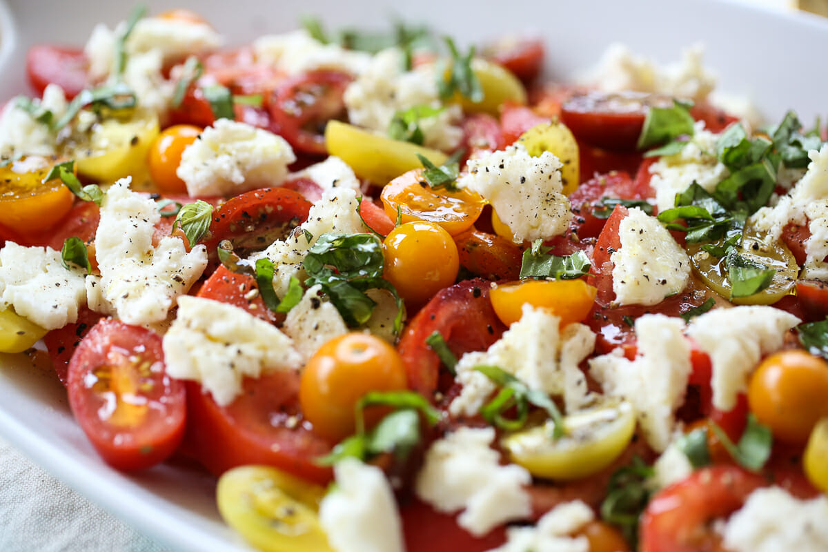 Caprese Salad in a Serving Dish