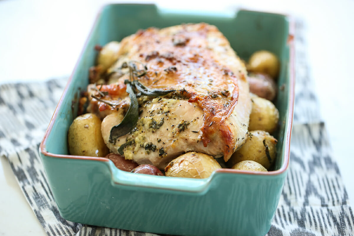 oven roasted turkey and potatoes