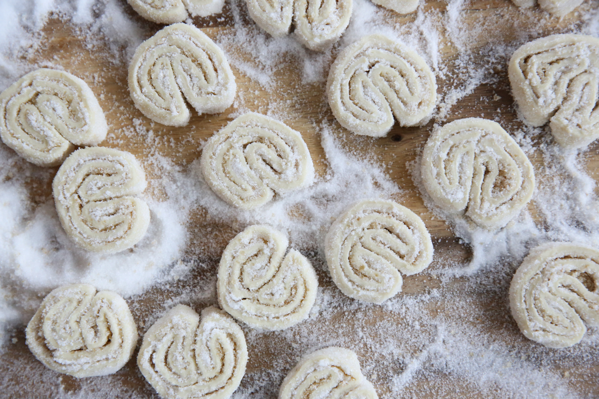 sliced palmiers cookies