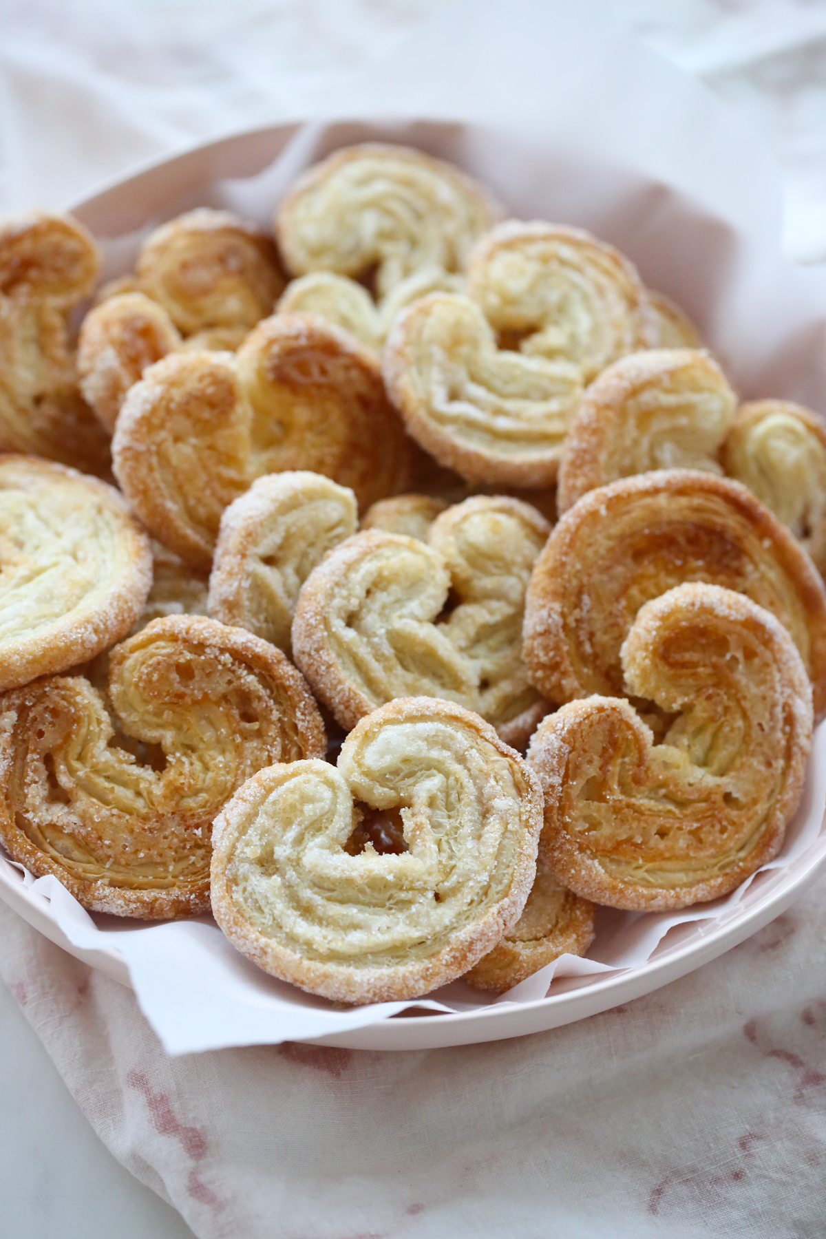 Palmier Cookies in a serving bowl