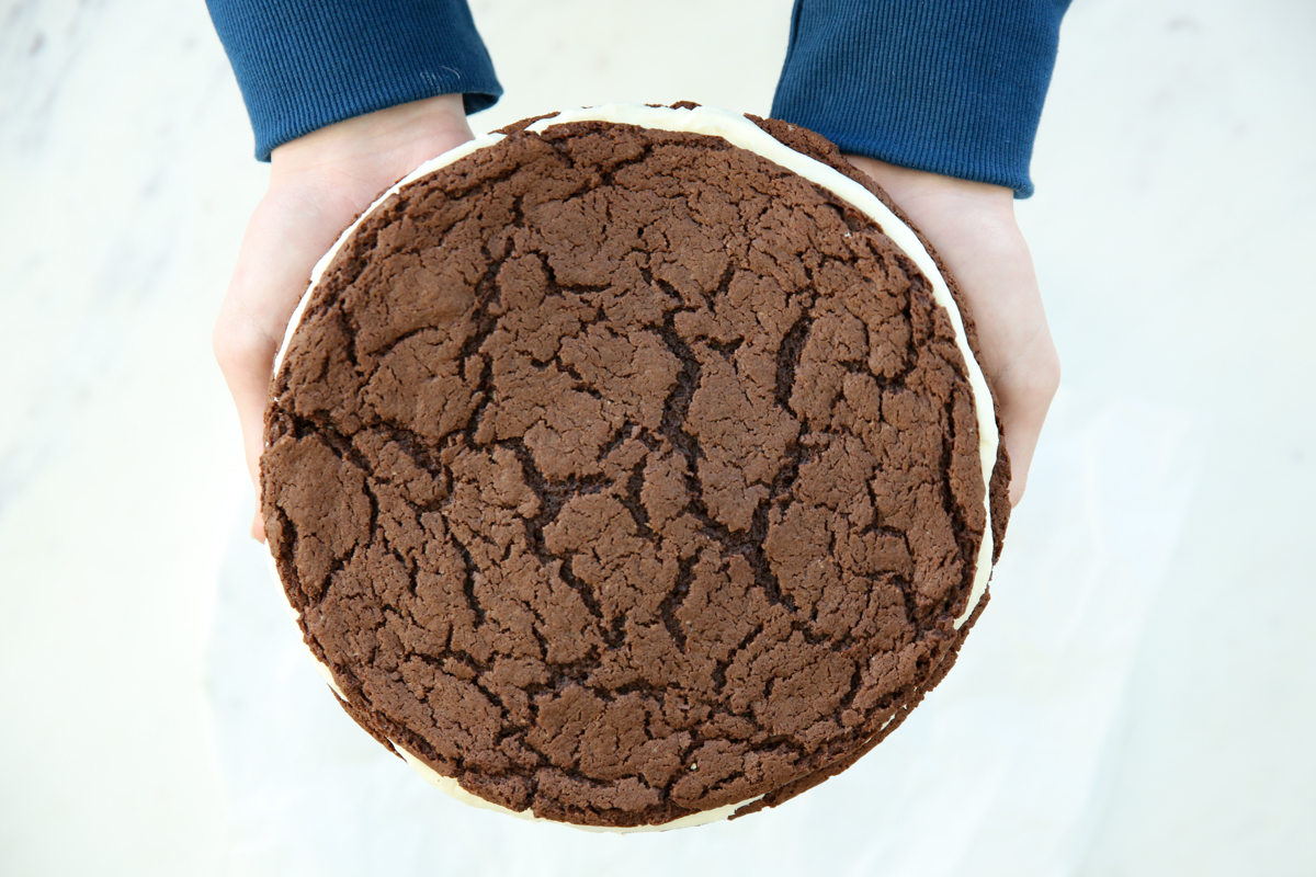 giant homemade oreo