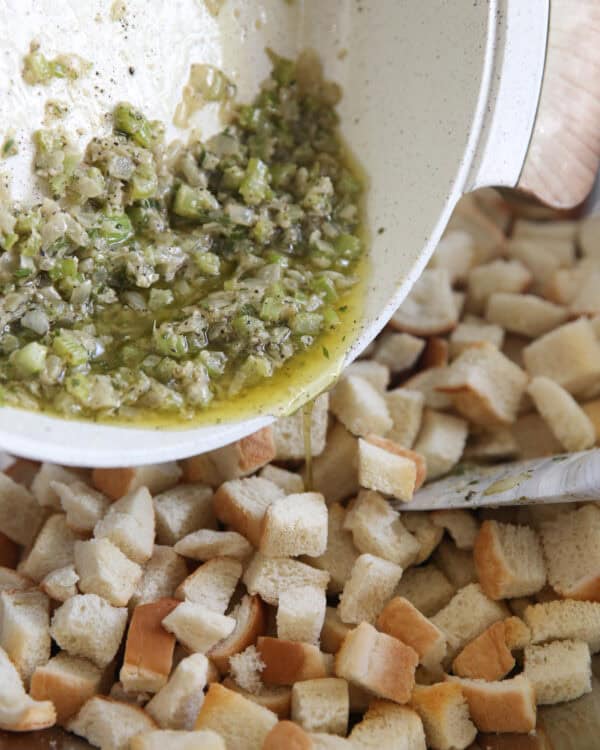 Herbed Sourdough Stuffing - Our Best Bites