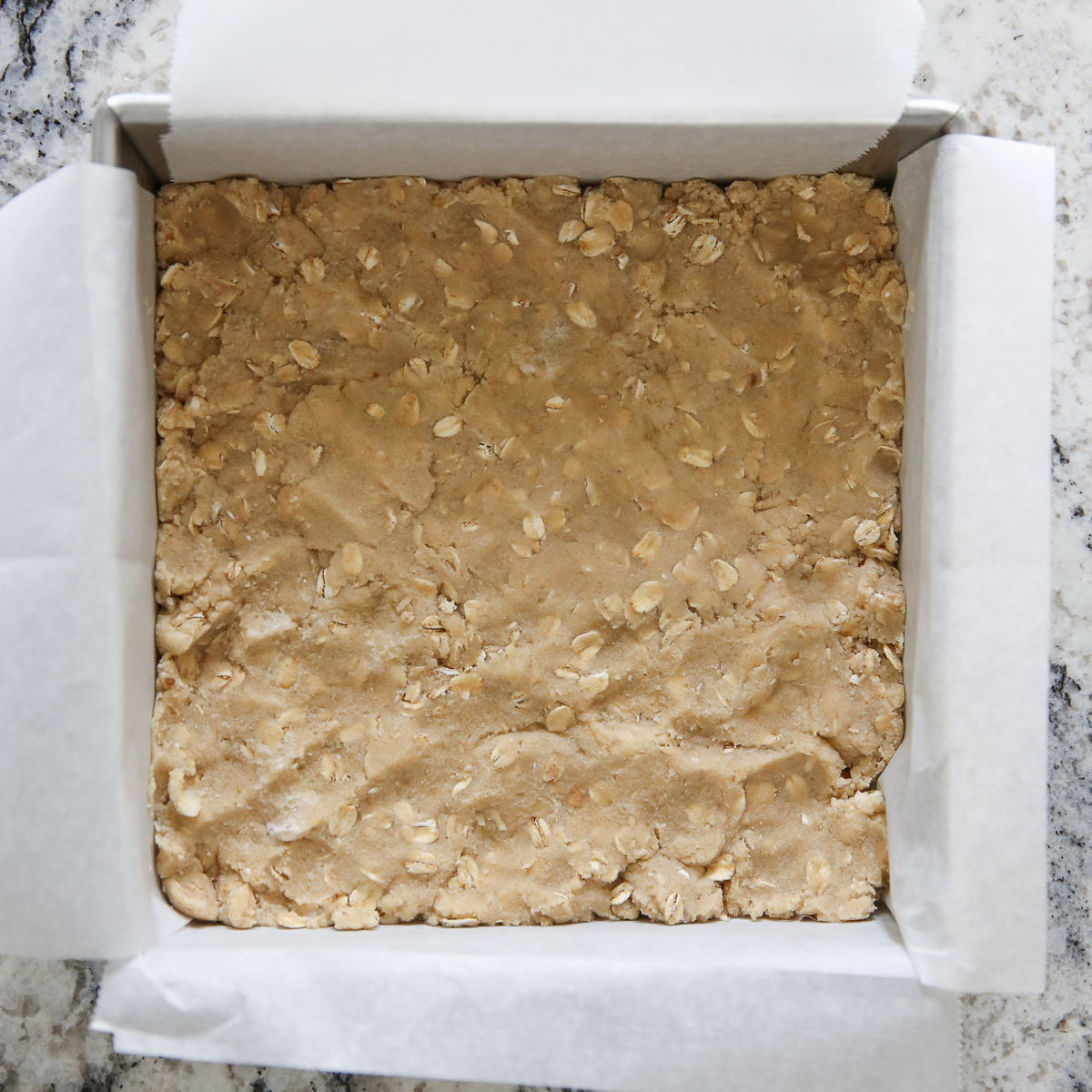 cookie crust pressed into pan