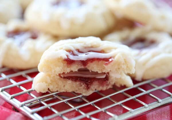 Raspberry Almond Thumbprint Cookies - Our Best Bites