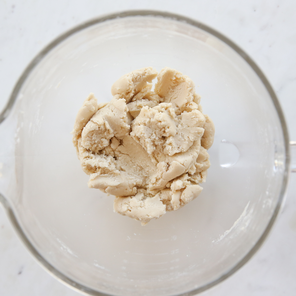 mixed cookie dough in a bowl