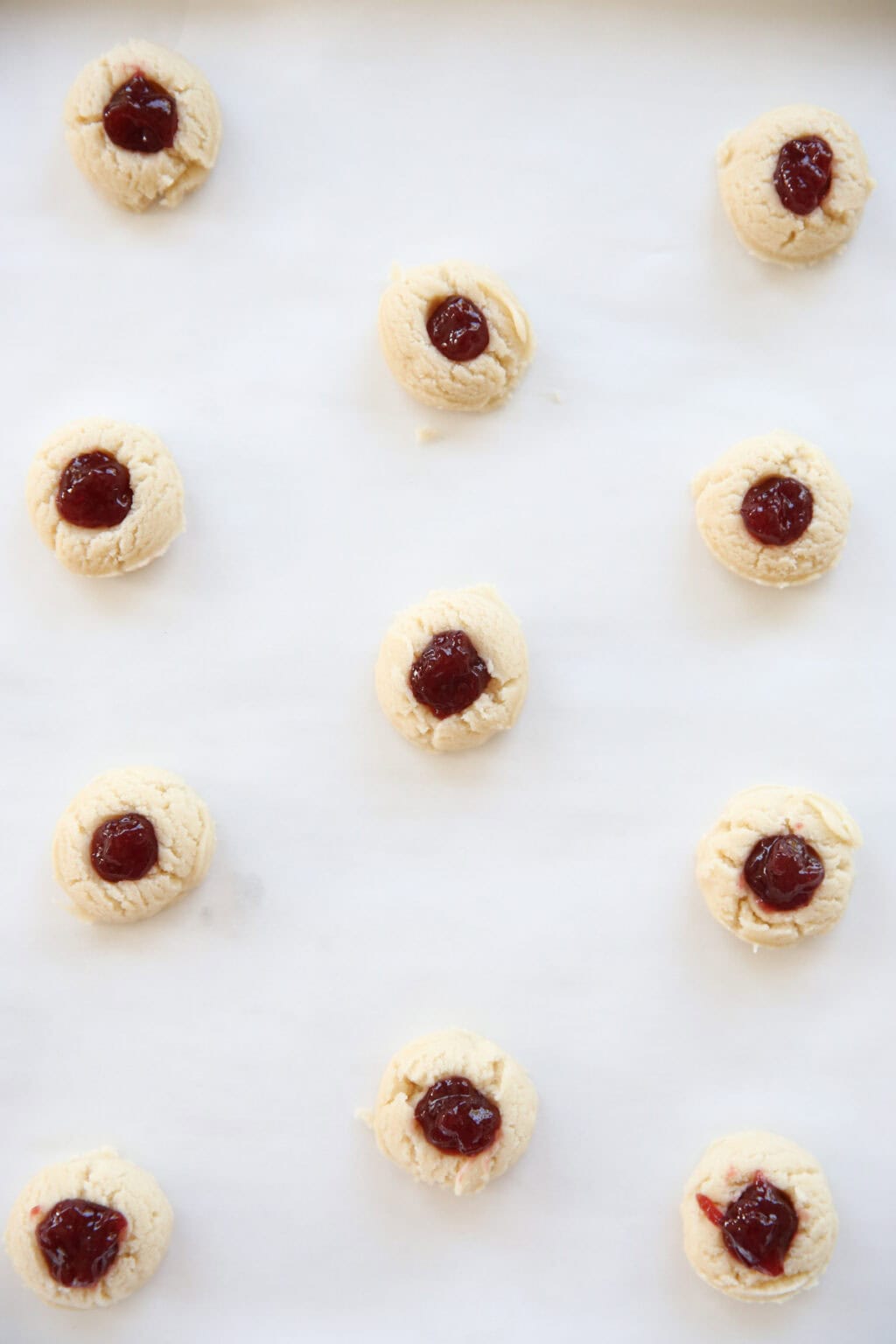 Raspberry Almond Thumbprint Cookies - Our Best Bites