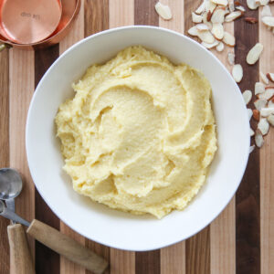 frangipane almond cream in a bowl