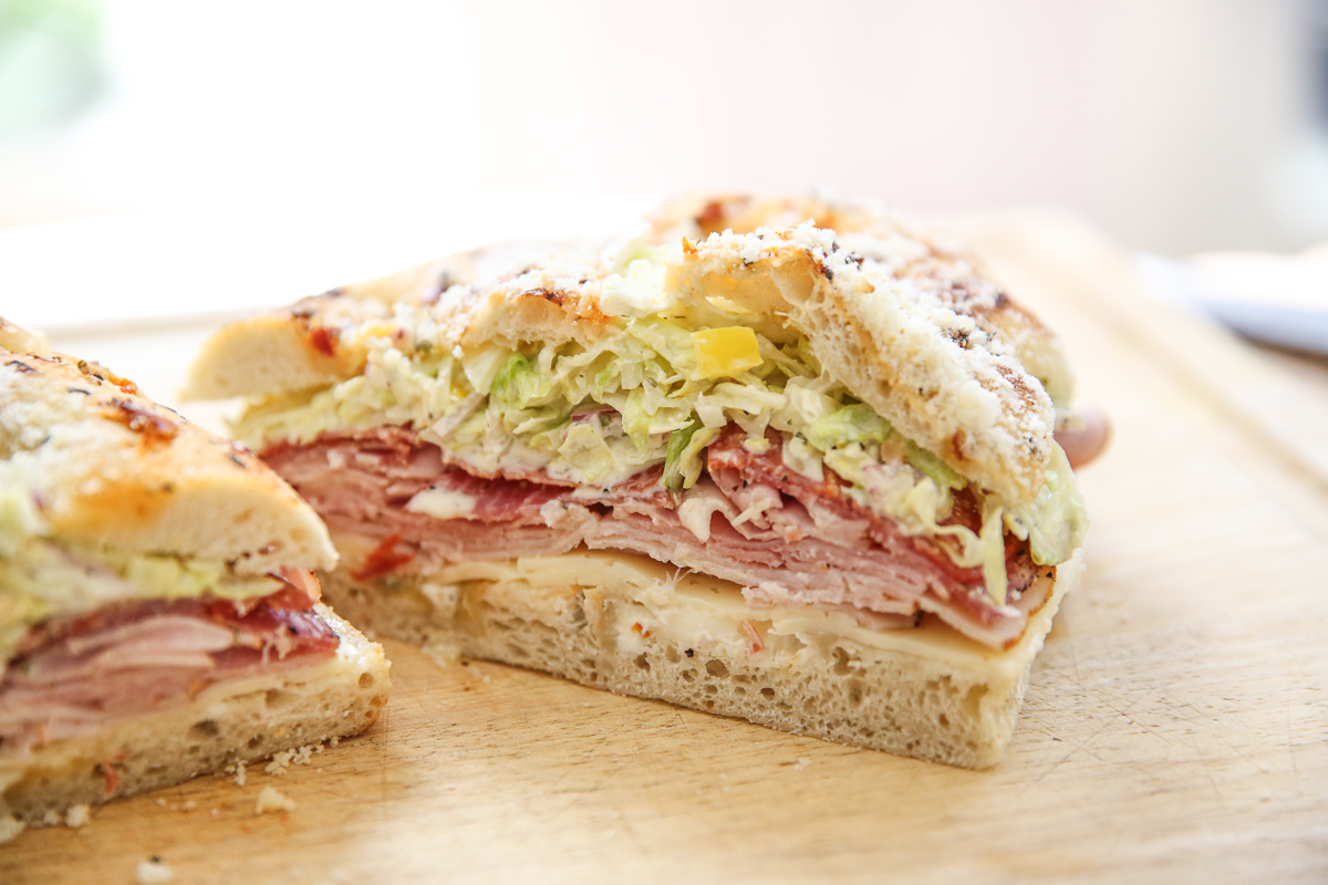 Italian Grinder Sandwich on a white plate